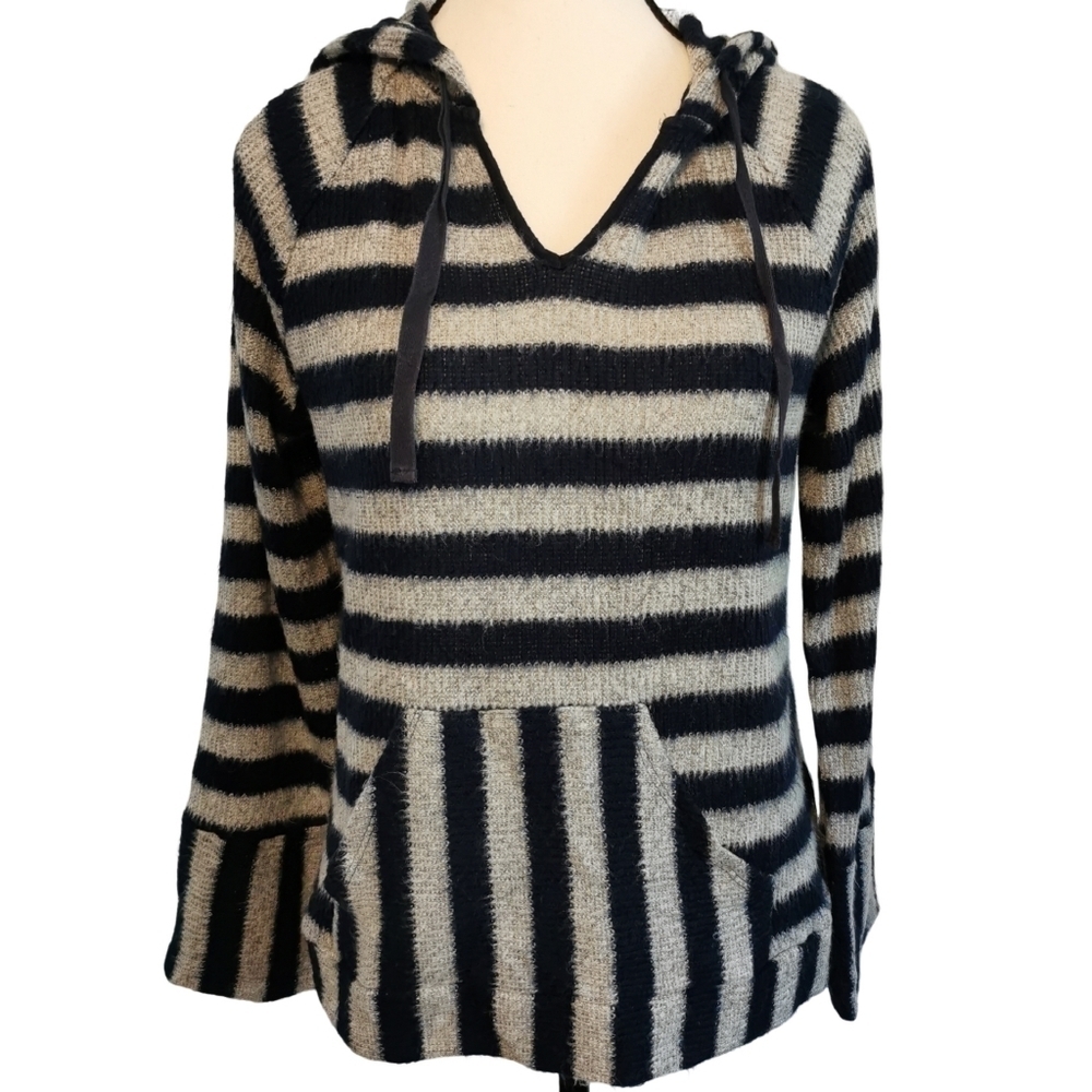Vince Camuto Knit Hoodie in Navy & Grey - Sz S Open To Offers